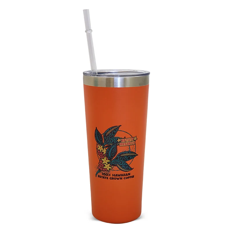 Kauai Coffee Stainless Steel Mug-Jason Kuehu Tribal Design - 16 oz - Image 3