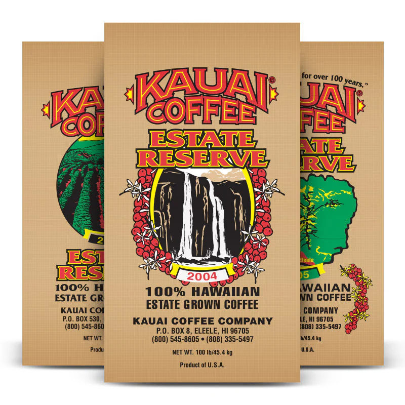 Kauai Coffee Burlap Bags