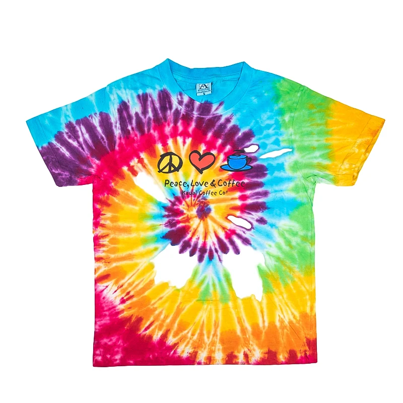 Kauai Coffee Peace Love Coffee T-Shirt - Image 4